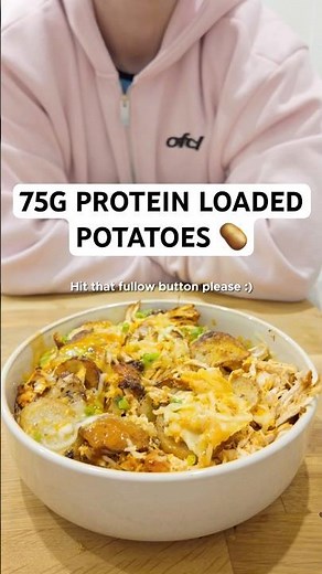 HIGH PROTEIN DIRTY LOADED FRIES🍟🥔💪🏻75G PROTEIN! #easyrecipe #recipe #healthy #healthyfood #food