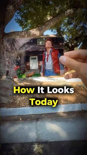 The iconic scene from Back to the Future: this is what it looks like today. #shorts #movie #viral