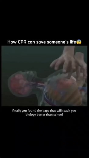 medical / biology explain on Instagram: "CPR (Cardiopulmonary Resuscitation) is a life-saving technique used when someone’s heart or breathing stops. By pressing hard and fast on the chest and giving rescue breaths, CPR keeps oxygen-rich blood flowing to the brain and vital organs. This buys crucial time until medical help arrives, greatly increasing survival chances during cardiac arrest 😳 . Follow for more biology reels 🙌🔥 . . #explore #education #science #technology #inspire #universe #exp