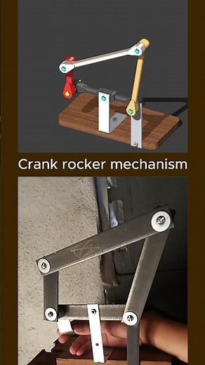 Crank rocker mechanism #animation #shorts #cad #3dmodeling #3danimation #cadcam #solidworks