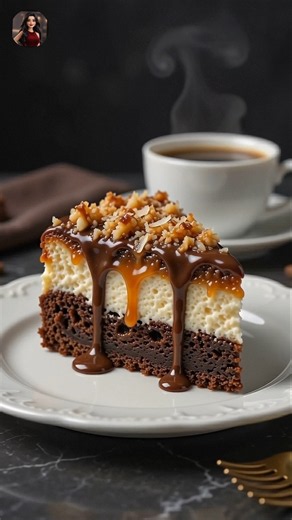 German Chocolate Brownie Cheesecake 🍫 The Ultimate Decadent Dessert!"