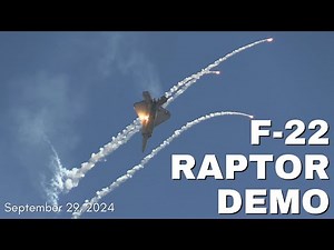F-22 Raptor Demo at Miramar Airshow 2024 ミラマー航空ショーでのF-22のデモフライト #miramarairshow #airshow #航空ショー