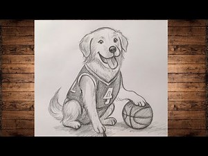 how to draw buddy air bud dog simple step by step dog drawing videos for beginners