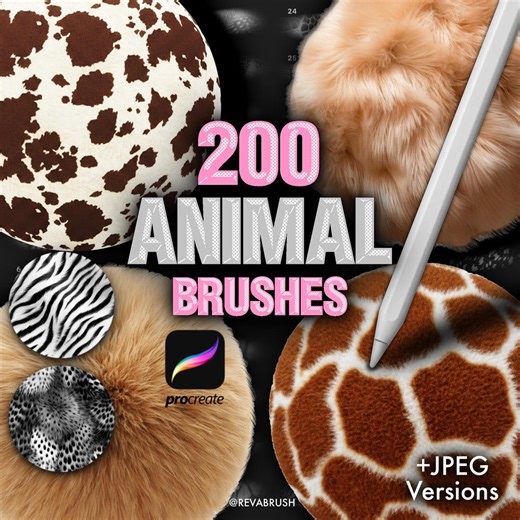 Procreate Animal Fabric Texture Brushes – Leopard, Zebra, Snake, Fur & Fashion Patterns - Etsy
