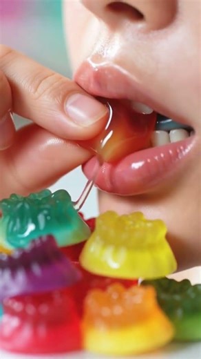 Colourful Jellies Eating ASMR 🌈🍬 | Satisfying Jelly Sounds