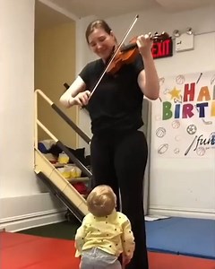 Lovely little baby boy transfixed by the Violin! 😍 | The Music Man