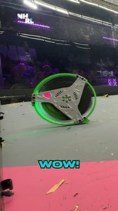 1.3M views · 6.4K reactions | Robot Air Hockey  Wajoo is a 3lb robot built by Tim Bouwens from the Netherlands  He made a stunning return to NHRL in June of last year with a fascinating looking robot, one that he controlled beautifully around the arena. It's like a giant, high speed air hockey puck. | NHRL | Facebook