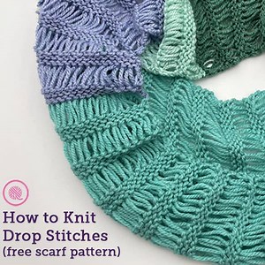 How to Knit Drop Stitches with Free Infinity Scarf Pattern - GoodKnit Kisses