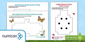 Minibeast-Themed Numicon Shape Outlines Activities Resource Pack