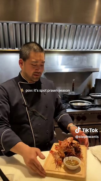 Delicious Whole & Grilled Spot Prawns in Vancouver