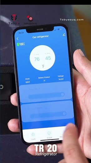 Toby’s TR-20 Rechargeable 20L Car Fridge Freezer | -20°C, Built‑In Battery, APP Control