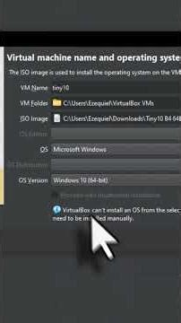 Configura VirtualBox para "Tiny10" en segundos