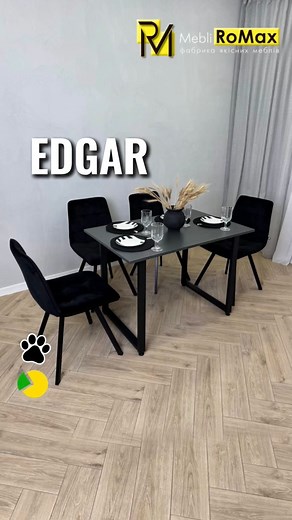 МЕБЛІ▪️СТОЛИ▪️ЛІЖКА▪️ДИВАНИ▪️МАТРАЦИ on Instagram: "🔥НОВИНКА ПО СУПЕРЦІНІ🔥 Нерозкладний стіл Edgar 18мм 1100х750х700 🏷️ 3 960₴ Стілець 🏷️ 2 990₴ ✅ В наявності! 📦 Надійно пакуємо і страхуємо кожну посилку. 🚚 Безкоштовна доставка на відділення НП у Ваше місто по всій Україні! 👩🏻‍💻Повна консультація у Direct! MebliRoMax ™-фабрика якісних меблів💛"