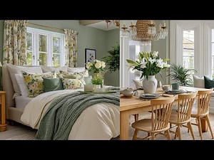 Perfect Sage & Cream English Cottage | Romantic & Cozy Farmhouse with Beautiful Modern Vintage Flair