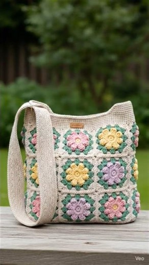 beautiful crochet sling bag #crochet #diy #crochetpurse #crochetbag