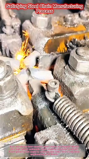 Satisfying Steel Chain Manufacturing Process 🏗️