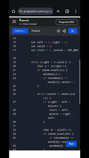 Minimum Window Substring | Sliding Window Optimized | C++ Code Explanation