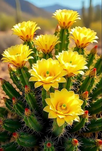 Cactus Flowers Blooming in the Desert | Nature Relaxation Flower #flowers #blooming #desert