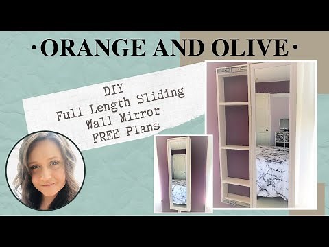 DIY Full Length Sliding Wall Mirror | with FREE Plans & BLOOPERS!