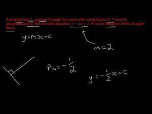 Perpendicular Lines Straight Line Graphs Straight Line Equations GCSE Maths Higher Tier Grade 7 8 9