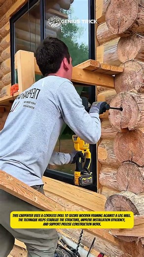 This Log House Trick Works #Woodworking #Construction