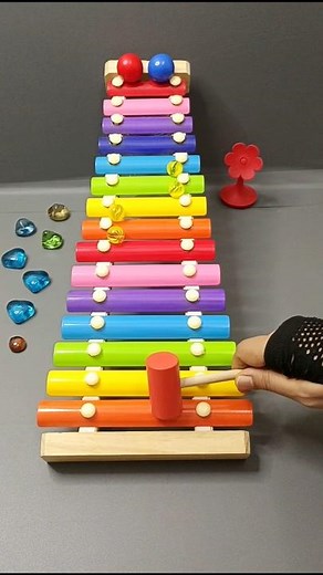 ASRM Satisfying xylophone sound with wooden balls and hammer...#shorts
