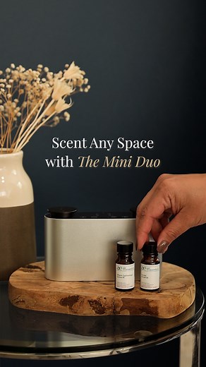 ⭐️ Perfect to scent up to 100 square feet, The Mini Duo features a dual nozzle so you can easily insert your two favorite fragrances, customize settings, and switch between the two whenever you'd like. https://airesscentials.com/products/the-mini-duo-package . . #miniduo #portablediffuser #scenting | Air Esscentials