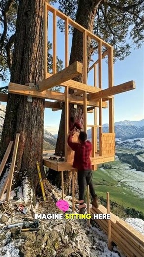 Building a Snowy Treehouse in the Wild ❄️🌲