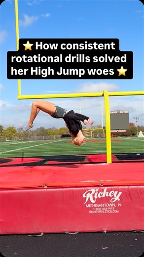 Ricky Sierra on Instagram: "Sunday thoughts 💭💭💭 Checking in on the process of solving the riddle of Anna’s high jump woes. It has taken a lot of work to get to this point, and with her being a multi, you cannot just sell out on one problem. Earlier this fall, the decision was made to hone in on her rotation. From viral assisted drills to simpler parachute work, the goal has been simple: get Anna comfortable going upside down. It is very hard to allow the curve to create the rotation when you 