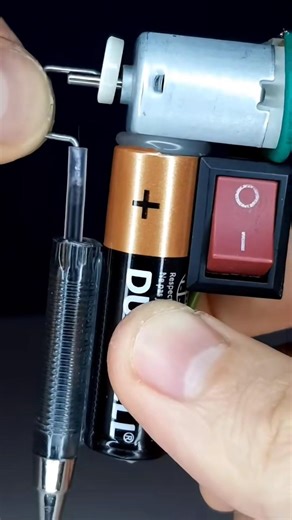 How to make Small gadget using ball pen and battery #experiment #gadgets #shorts #tech #technology