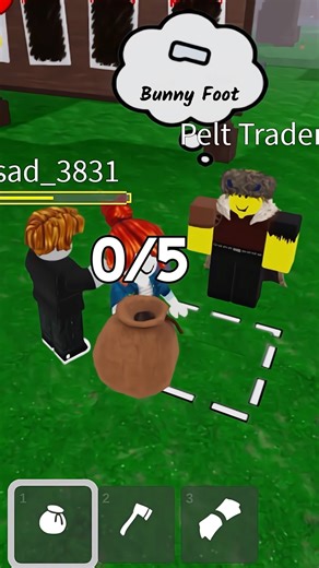 I want Bunny 🐰 feet 🦶🏻 99 Nights in the Forest #roblox #shorts #99nightintheforest