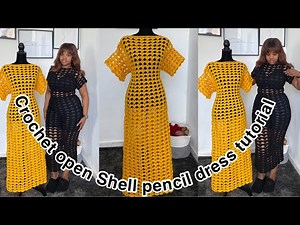 Open Shell stitch Crochet dress tutorial : easy tutorial/ Mihankushea