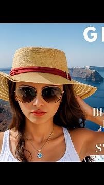 Santorini Serenity: Bikini Beauty in the Aegean Paradise 🌞🏝️