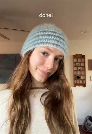 brush a mohair beanie with me!!!! tutorial on my youtube #crochet | beanie