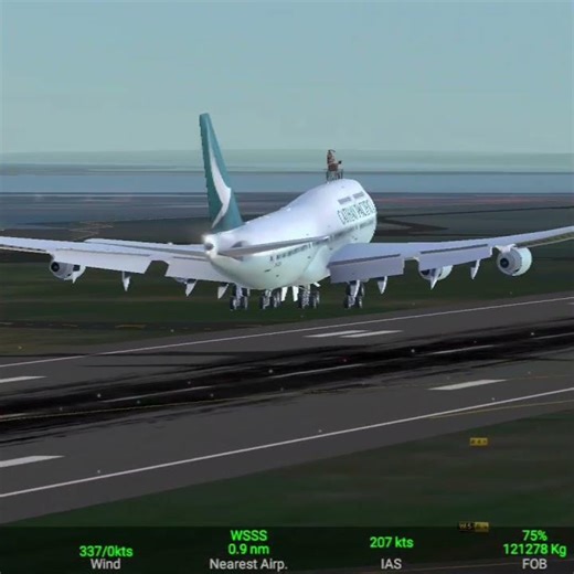 “Cathay Pacific POWERFUL Takeoff! 💚✈️ Ultra Realistic RFS!”