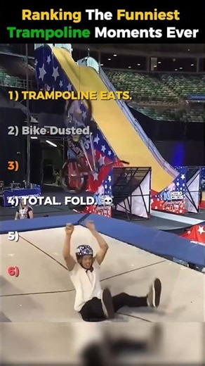 He FOLDED like a LAWN CHAIR 😂 #shorts #trampoline #ranking