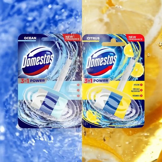 Keep your toilet fresh with Domestos Toilet Blocks. Get a 3-in-1 scented rim block that removes stains, prevents limescale build-up, and leaves your toilet smelling fresh. Buy Now: https://bit.ly/48avpWB | Domestos