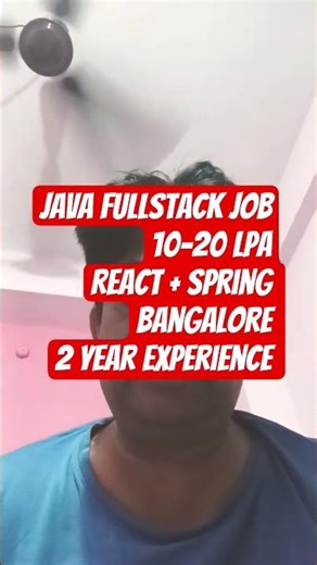 Java Full Stack Developer Job Bangalore 🚀 React + Spring Boot Role