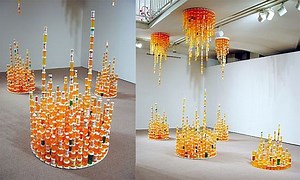 Artist creates eco-friendly installation from recycled medicine bottles - Ecofriend