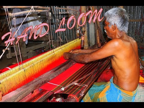 Pit Loom Weaving Process II Fabric Weaving in Hand Loom