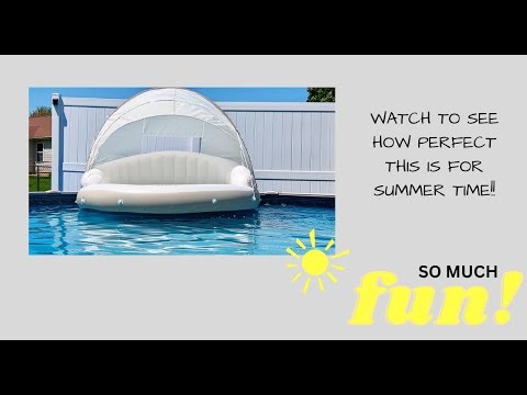 INTEX Canopy Island Float 🏖️ Ultimate Pool Lounge with Shade, Cup Holders & Vacation Vibes!