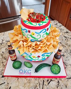40K views · 1.4K reactions | Who needs a boring old cake when you can have a crispy chip and salsa themed cake?   | OKC Cake Lady | Facebook