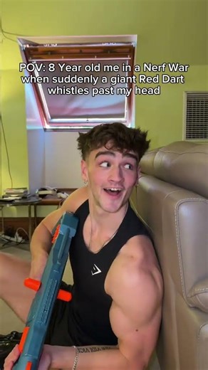 POV: 8 Year old me in a Nerf War when suddenly a giant Red Dart whistles past my head #memes