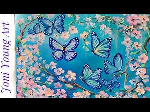 ACRYLIC PAINTING TUTORIAL | HOW TO PAINT BUTTERFLIES | STEP BY STEP