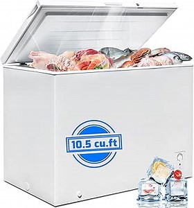 Amazon.com: Chest Freezer 11 Cu.Ft, Deep Freezer, Freestanding Top Door Freezer Chest, 3 Removable Basket and Front Defrost Water Drain Chest Freezers for Garages, Kitchen, White : Appliances