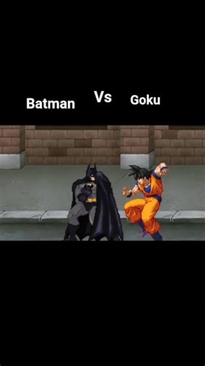 Goku vs Batman #goku #batman #dragonball #dc #anime #fanmade #spriteanimation #shorts #edit