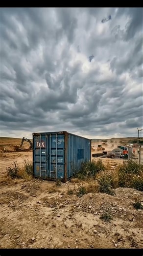 Turning an Old Cargo Container into a Modern Living Room 😲#containerhome#buildtransformation#shorts
