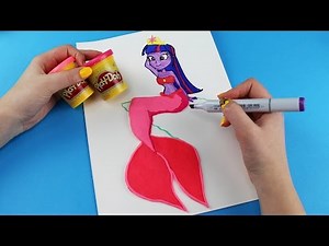 Mermaid Twilight Sparkle How to Draw Using Play Doh Equestria Girls My Little Pony