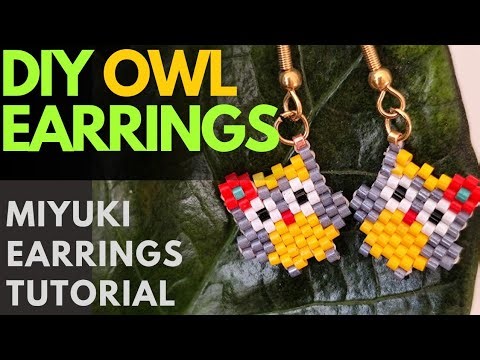 DIY Miyuki Owl Earrings🦉 | Beaded Jewelry Tutorial...