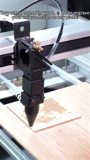 Laser etching wood with impossible precision #woodworking #shorts